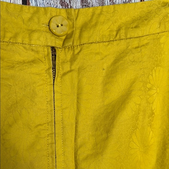 Anthropolologie‎ Edme & Esyllte Tulip Skirt Mustard Yellow Size 2 Floral Mini - Picture 4 of 8
